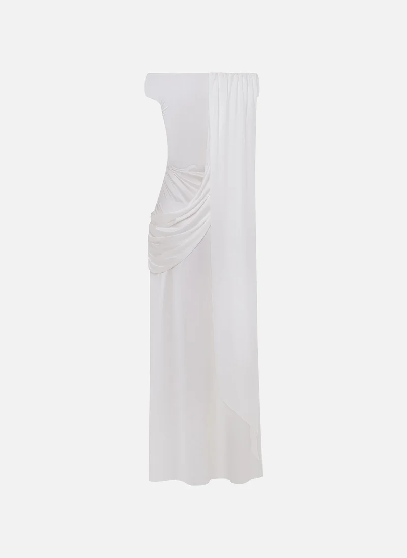 Lichi  Maxi dress with open shoulders and draping for Women | Best Price UAE