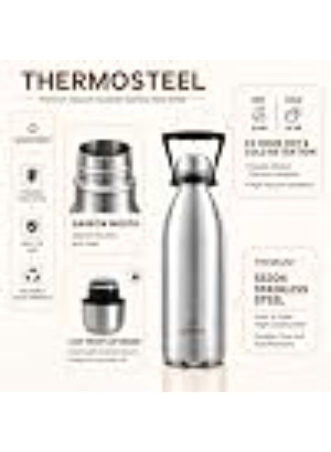 Speedex Thermos Bottle Vacuum Insulated Stainless Steel for Kids, Men, Women Thermosteel Bottle Ideal for School, Office, Travel Flask for Hot & Cold Beverages - Silver Colour 1500 ML - Image 2