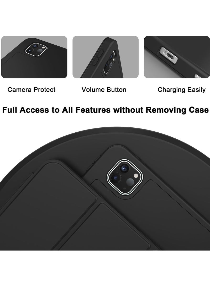 MIGOFAST IPad Pro 11 Inch Case 2024 M4 with Pencil Holder  Trifold Stand with TPU Back Shockproof AND Support Apple Pencil Pro/USB-C Black - Image 3