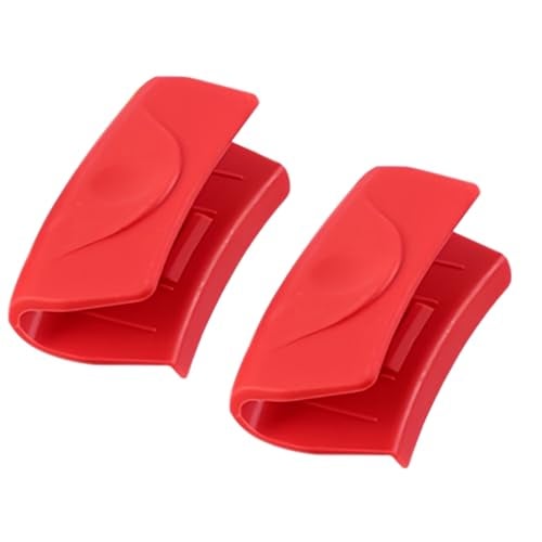 Bagentry 2 Pcs Silicone Hot Handle Holder, Cast Iron Skillet Handle Covers Heat Resistant, Non-Slip Pot Handle Grip Sleeves, Assist Pan Holder Protectors for Griddles Casserole Cookware (Red) - Image 1