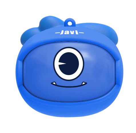 JellieMons PODS Wireless Earbuds for Kids, 3 Changing Faces Motion Sensor Fun Design BT v5.3 USB C Fast Charge Hi-Res Audio 4 Hour Playtime Lightweight Portable Earphones with Loop (JP302BL Blue) - Image 1