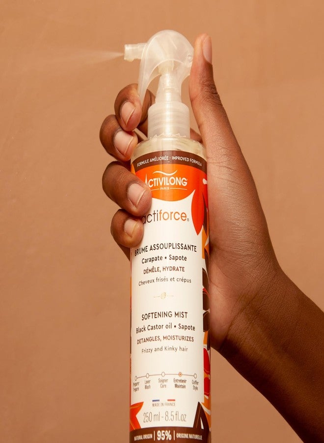 Activilong Actiforce Softening Mist - Detangles and Softens Hair Without Weighing It Down - Infused with Black Castor Oil and Sapote - Hydrate, Nourish, and Revitalize Your Hair with Ease - 250 ml. - Image 2