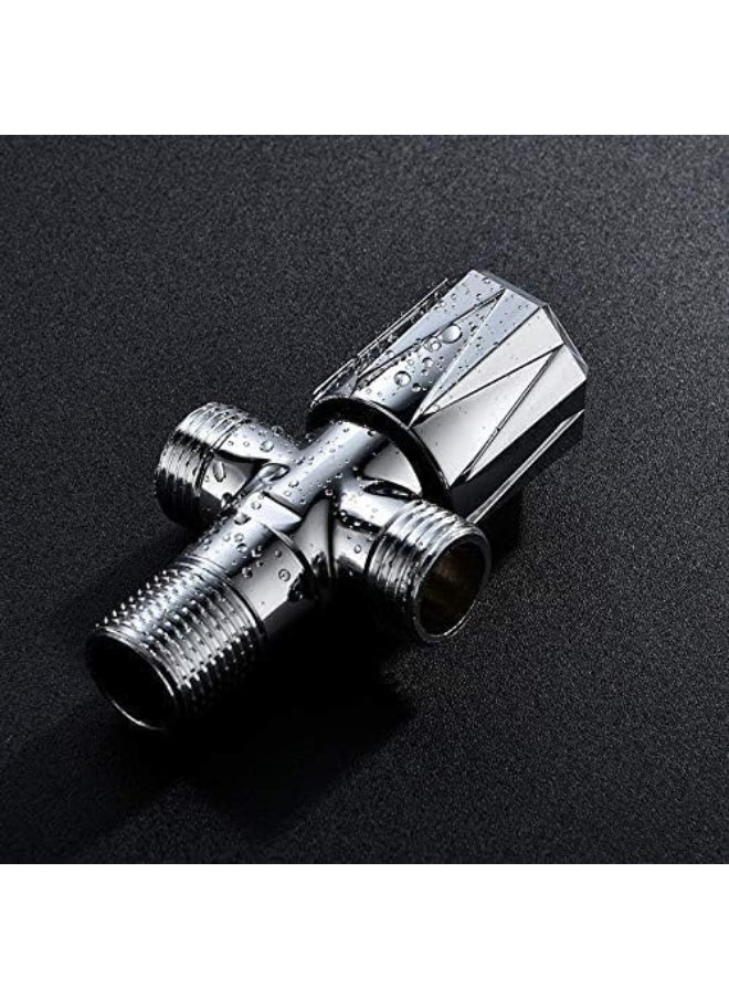Biella Chrome Plated Angle Valve 1/2" X 1/2" Toilet Kitchen Wash Basin Bathroom Fittings 2 Way  - Image 4