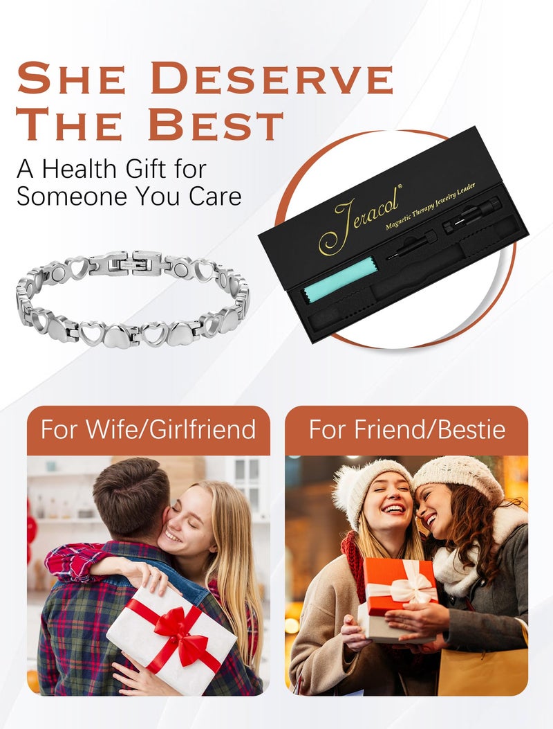 Jecanori Ultra Strength Magnetic Bracelet for Women, Titanium Steel Bracelet with 3500 Gauss Magnets, Ideal Gift - Image 4
