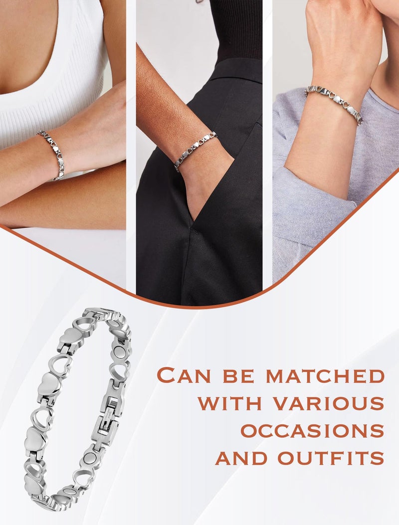 Jecanori Ultra Strength Magnetic Bracelet for Women, Titanium Steel Bracelet with 3500 Gauss Magnets, Ideal Gift - Image 2