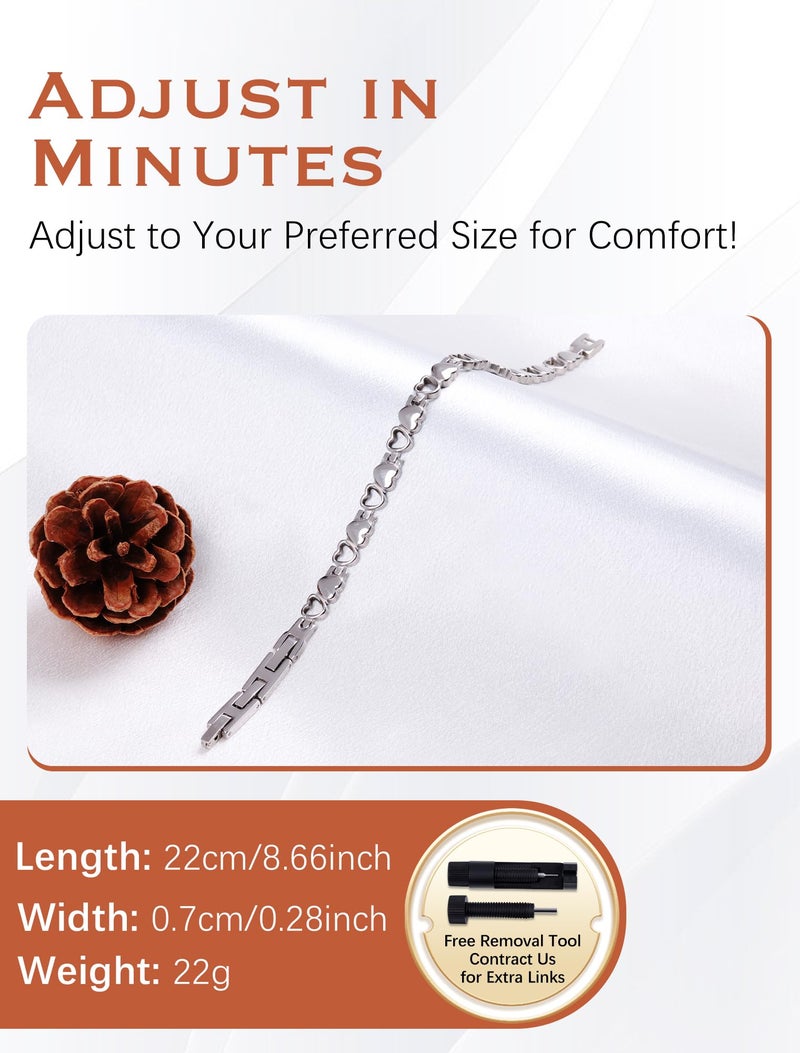 Jecanori Ultra Strength Magnetic Bracelet for Women, Titanium Steel Bracelet with 3500 Gauss Magnets, Ideal Gift - Image 3