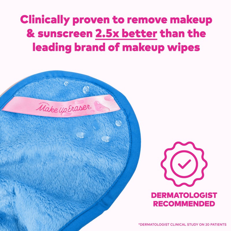 Makeup Eraser The Original MakeUp Eraser PRO, Effortlessly Remove All Makeup Using Only Water, Including Waterproof Mascara, Eyeliner, Foundation, Lipstick, Sunscreen,and More! Berry Blue, 1ct - Image 2