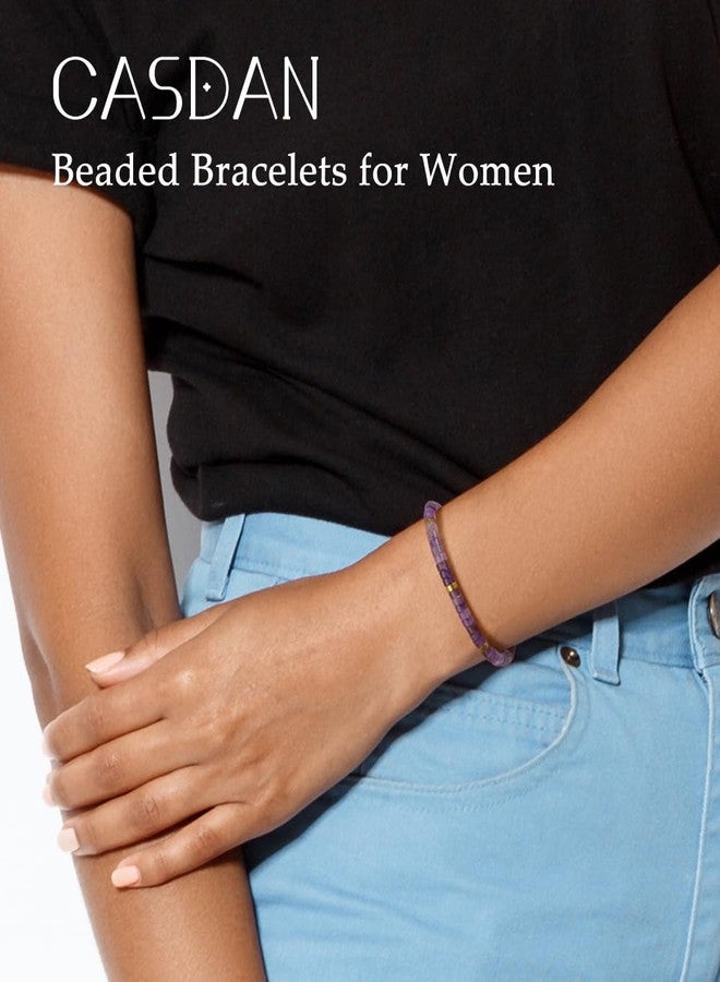 CASDAN Natural Crystal Healing Beaded Bracelet for Women Natural Stone Adjustable Braided Rope Bracelets Spiritual Inspirational Gifts Bracelets - Image 5