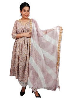 PRIYA’S PANACHE Women Kurti with Dupatta and Palazzo Set | Ladies Top Kurta Kameez Salwar Suit Bottom Pant | Ethnic Indian Pakistani Party Dress | Traditional Festival Ready to Wear