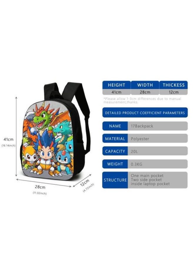 حقيبة مدرسية عالمية من ثلاث قطع على الطراز الكرتوني - 755 - Image 3