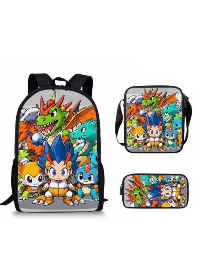 حقيبة مدرسية عالمية من ثلاث قطع على الطراز الكرتوني - 755 - Image 1