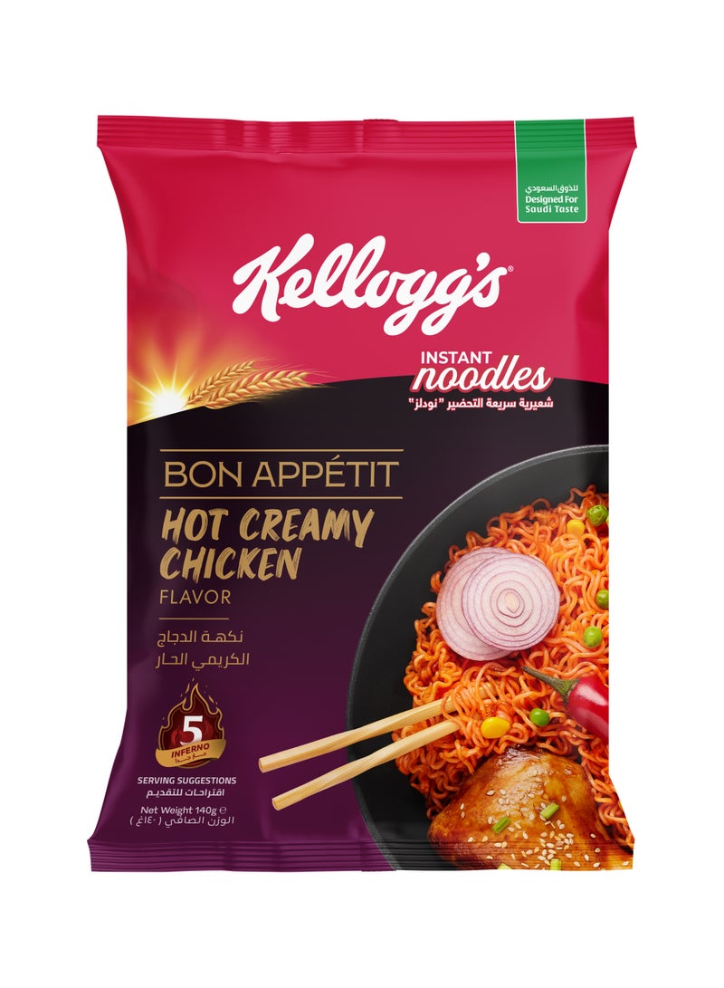 Kellogg's Hot Creamy Chicken Flavor Instant Fried Noodles - Image 1