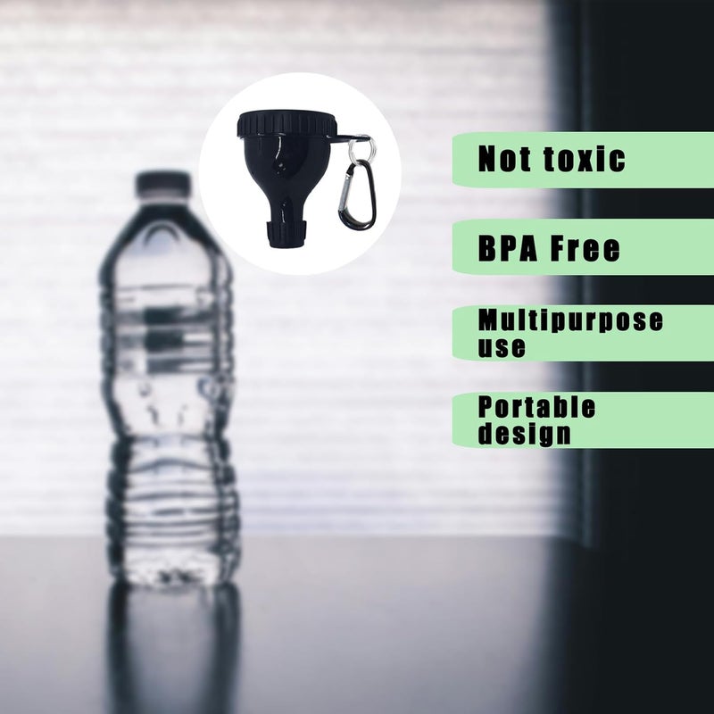 FORESRUM 2 Pack Protein Powder Container to Go - Mini Funnel with Keychain and Keyring, Water Bottle Funnel for Shakers - Image 4