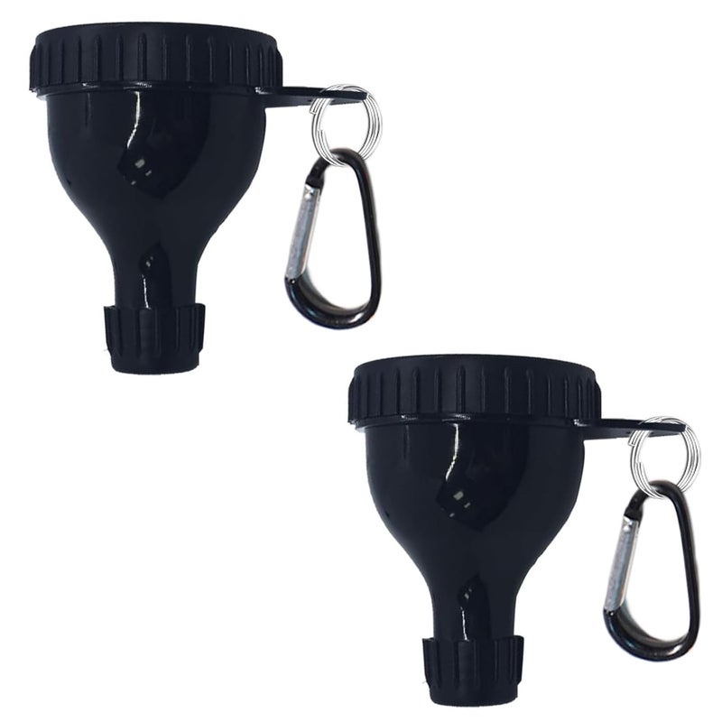 FORESRUM 2 Pack Protein Powder Container to Go - Mini Funnel with Keychain and Keyring, Water Bottle Funnel for Shakers - Image 1