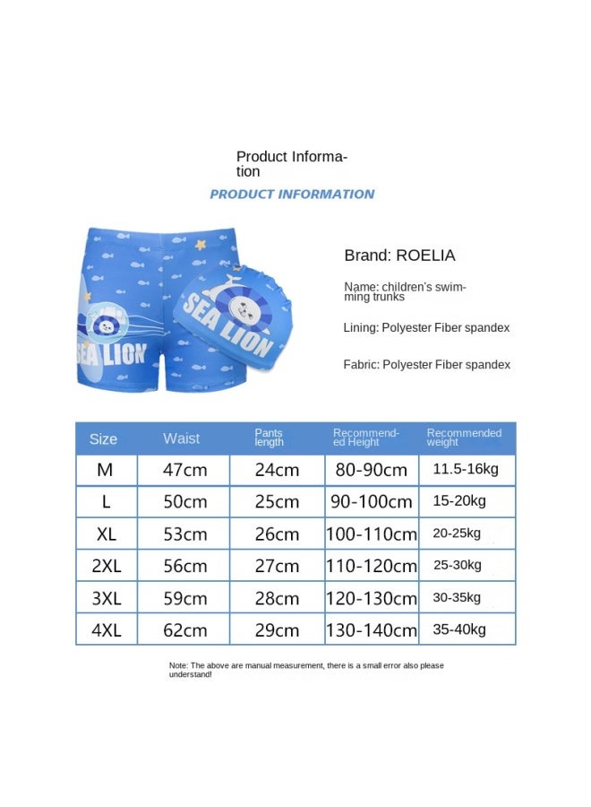 LORIA Children's Swimsuit Baby Cartoon Swimsuit Boy Swimsuit Medium And Large Children Hot Spring Swimming Trunks Swimming Cap Baby - Image 4