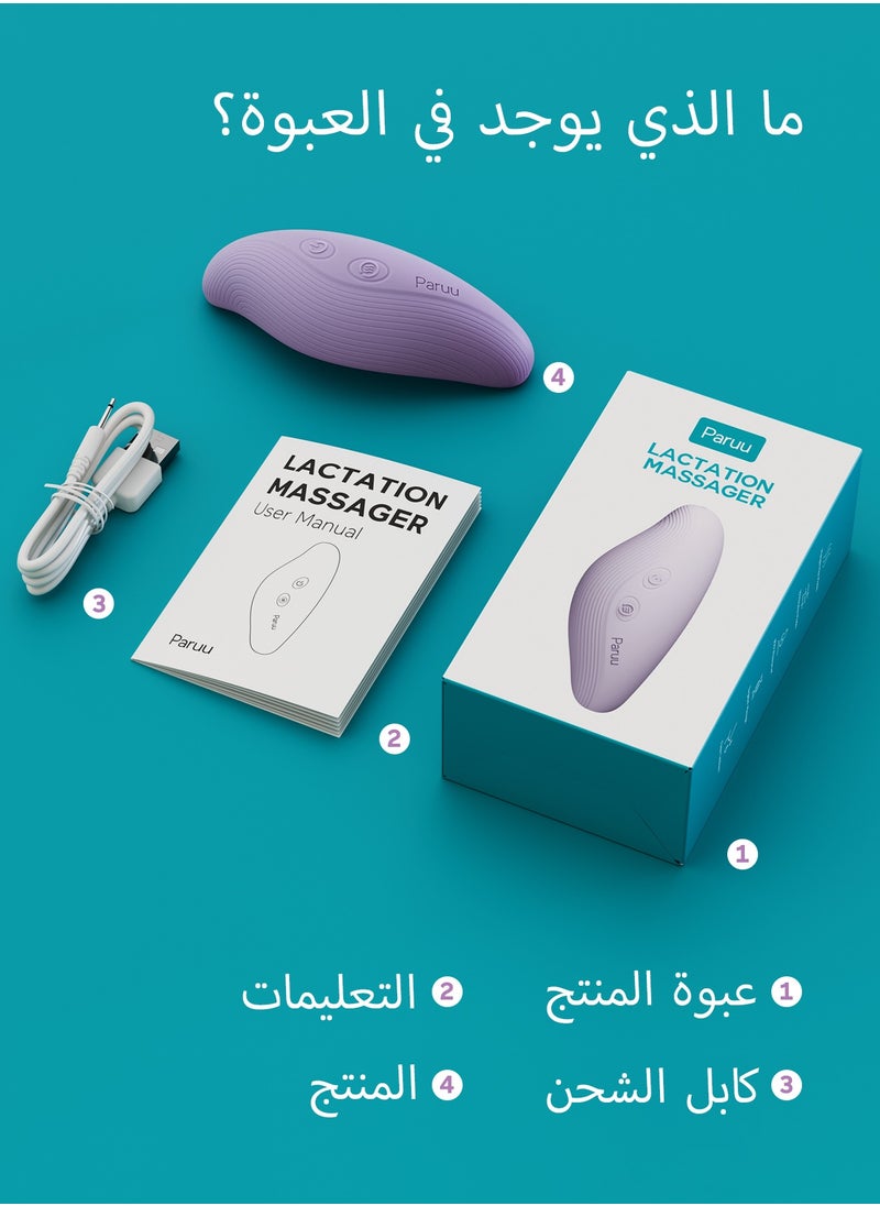 Paruu - Kneading Lactation Massager with Heat, Breast Massager Warming for Breastfeeding, Improve Milk Flow - Image 1