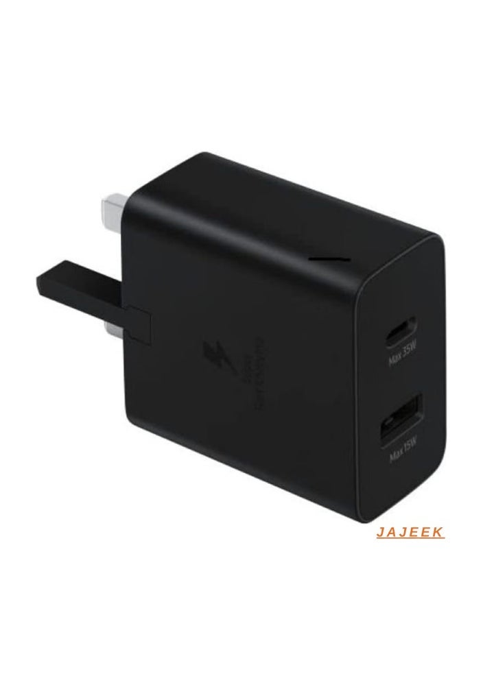 JAJEEK 35W Wall Charger Duo, Black – Dual USB Fast Charging Adapter for Smartphones, Tablets, and More, Compact Design, Quick Charge for iPhones, Samsung, Android Devices  - Image 1