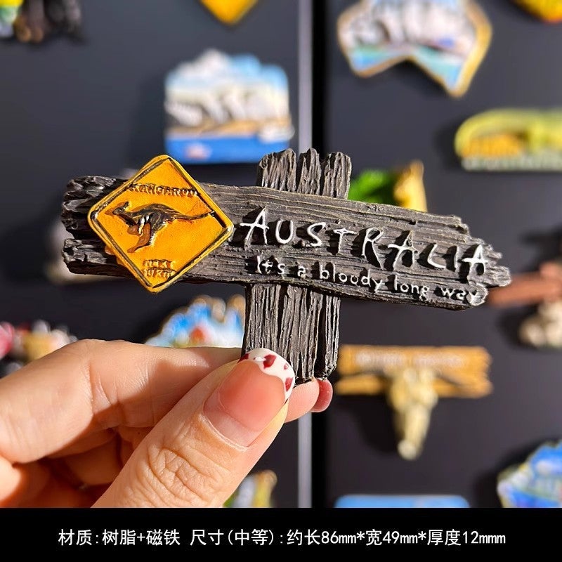 3D World Map Fridge Magnets - Creative Travel Souvenirs from Europe - Image 1