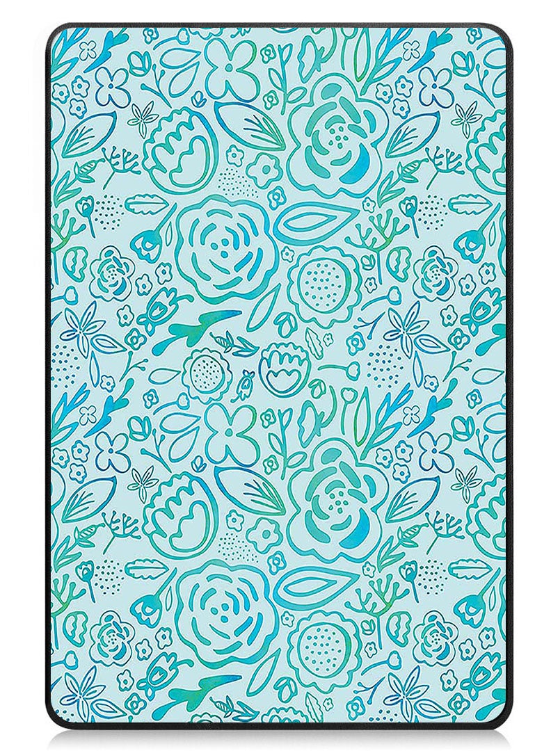 Theodor Protective Flip Case For Apple iPad mini 7th Generation (A17 Pro 2024 Model) (Mini 6 2021 Model  6th Generation) With Trifold Stand Auto Wake Sleep Shockproof Cover Floral pattern - Image 1