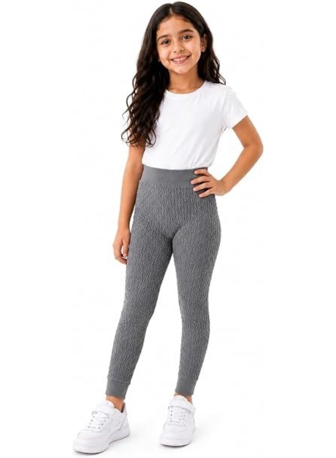 Ronza leggings Junior Girls Soft Stretch Elastic Waist Daily Wear School Sports Flexible Comfort - Image 1