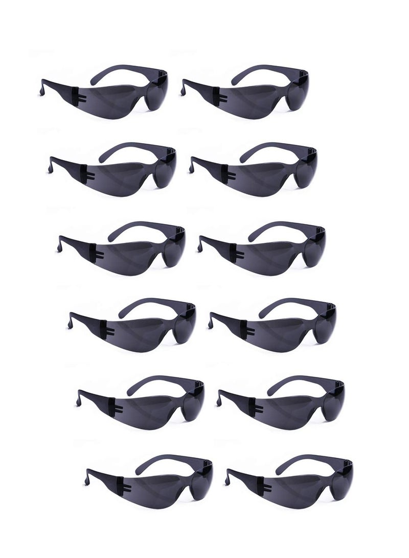 Y&D Tinted Safety Glasses, 12 pairs per box Eyewear Protective Glasses Goggle, Strong Impact Resistant Lens for Laboratory, Construction,gardening, Industrial Safety, Craft,Clear  - Image 1