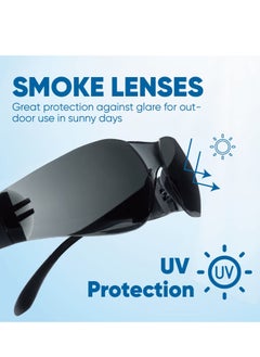 Y&D Tinted Safety Glasses, 12 pairs per box Eyewear Protective Glasses Goggle, Strong Impact Resistant Lens for Laboratory, Construction,gardening, Industrial Safety, Craft,Clear  - Image 4