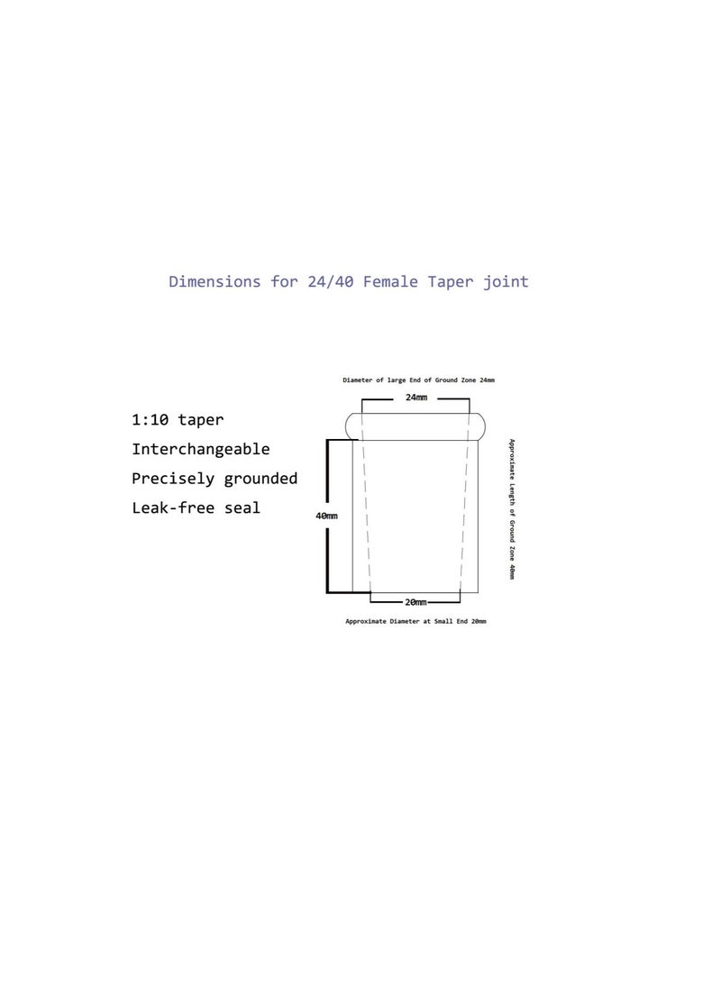 Generic - Glass 1000mL Single Neck Round Bottom Boiling Flask Heavy Wall with 24/40 Joint Heating Reaction Receiving Flask Organic Chemistry Lab Glassware - Image 1