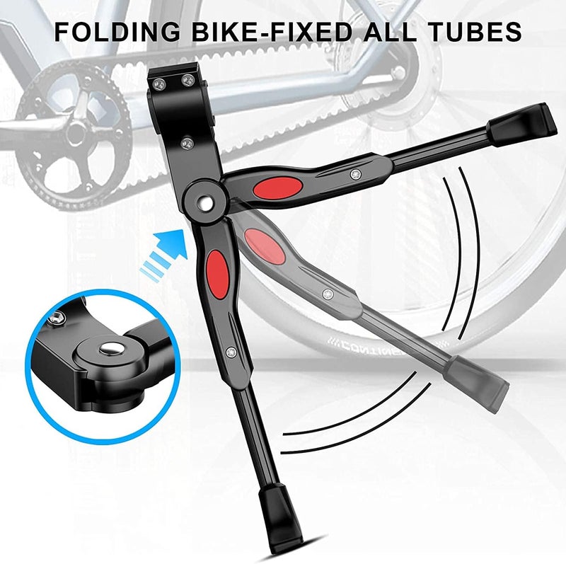 Bukela Bicycle Kickstand - Adjustable Bike Kickstand, Aluminium Alloy Bicycle Side Kickstand, Universal Rear Bike Kickstand for 20 22 24 26 Inch Mountain Bike, Road Bike - Image 3