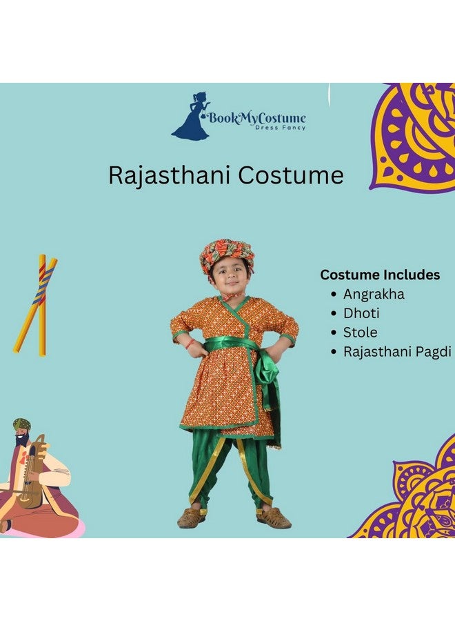 BookMyCostume Rajasthani Indian State Fancy Dress Costume for Boys and Men | With Pagdi 12-16 Yrs/adult S - Image 4