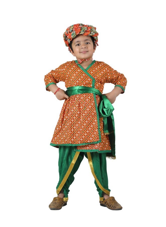 BookMyCostume Rajasthani Indian State Fancy Dress Costume for Boys and Men | With Pagdi 12-16 Yrs/adult S - Image 1