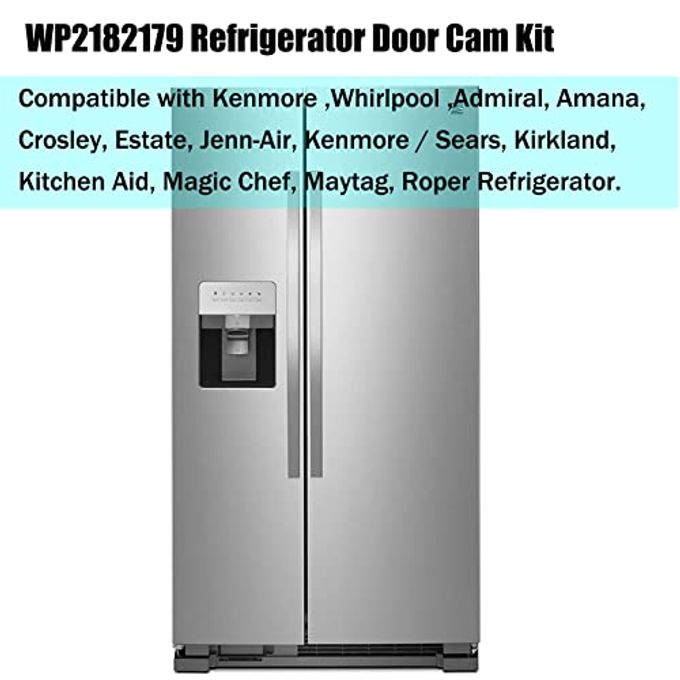 Kscjdg 2182179 Refrigerator Door Closer Cam For Whirlpool Kenmore Admiral Amana Crosley Refrigerator Lower Door Closer AP6005980 PS11739042 W10329686 2155311 (Screws not included) - Image 2