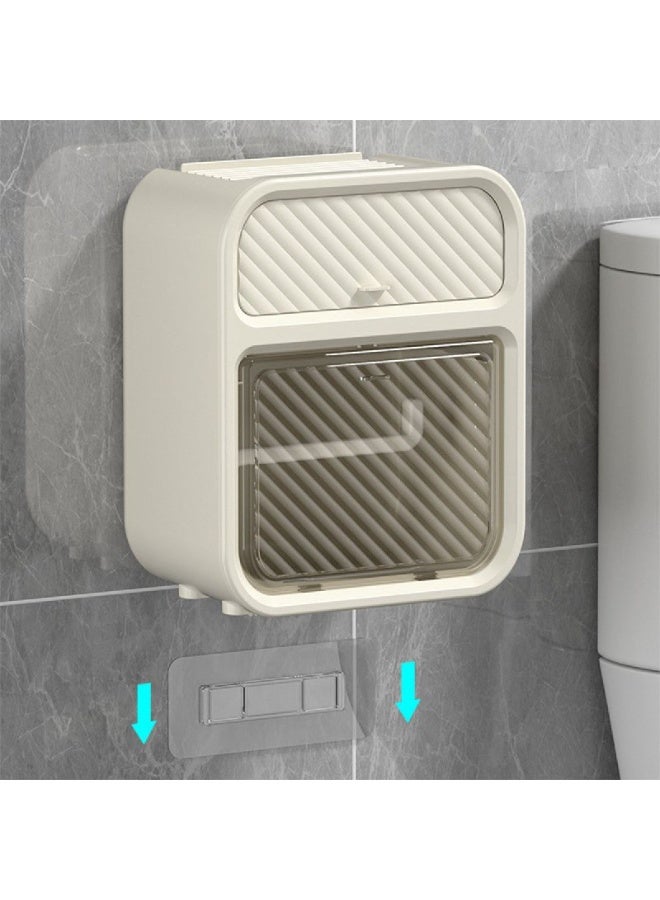 4 in 1 Tissue Box Organizer Toilet Tissue Holder + Tissue Box Holder + Shelf + Mobile Holder + Organizer Drawer - Image 3