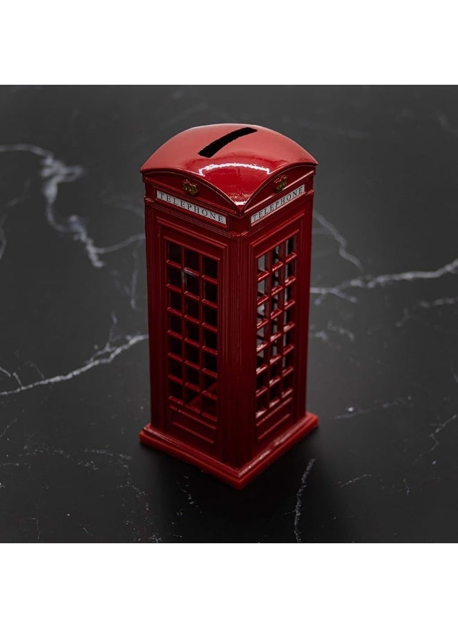 AUEAR - AUEAR, Delicate Lovely London Money Metal Alloy Piggy Bank Coin Box Change Souvenir Gift Box Home Decoration (Red Telephone Booth) - Image 1