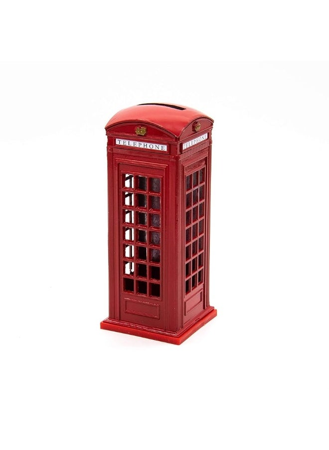 AUEAR - AUEAR, Delicate Lovely London Money Metal Alloy Piggy Bank Coin Box Change Souvenir Gift Box Home Decoration (Red Telephone Booth) - Image 1