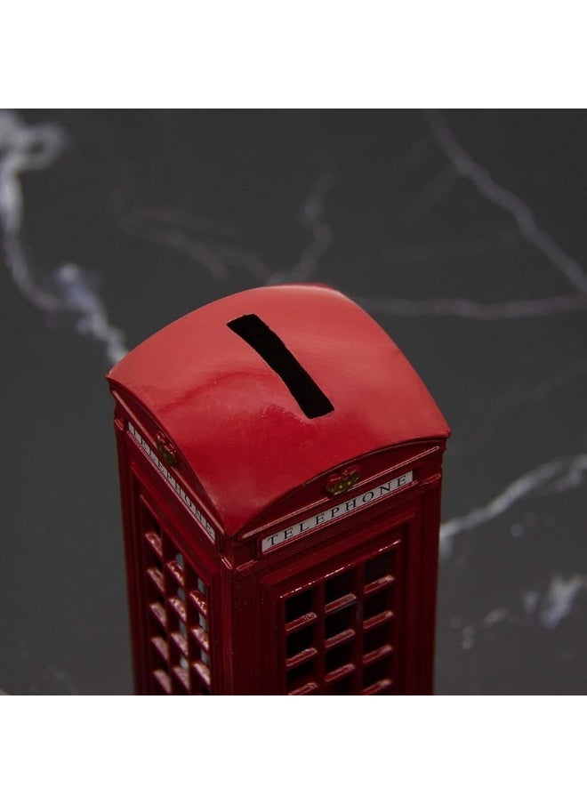 AUEAR - AUEAR, Delicate Lovely London Money Metal Alloy Piggy Bank Coin Box Change Souvenir Gift Box Home Decoration (Red Telephone Booth) - Image 1