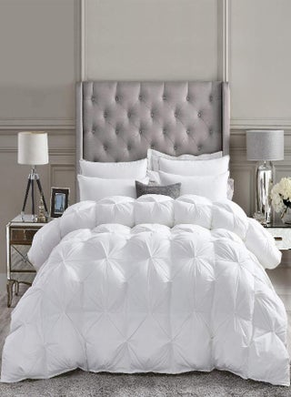 Luxurious All-Season Goose Down Feather Fiber Comforter Twin Size Duvet Insert, Exquisite Pinch Pleat Design, Premium Baffle Box, 100% Egyptian Cotton Cover, 50 oz. Fill Weight, White - pzsku/Z92889B90F59A622C4DD9Z/45/_/1693490024/1b780898-bf13-4e59-a1b7-e3f85d04d8a0