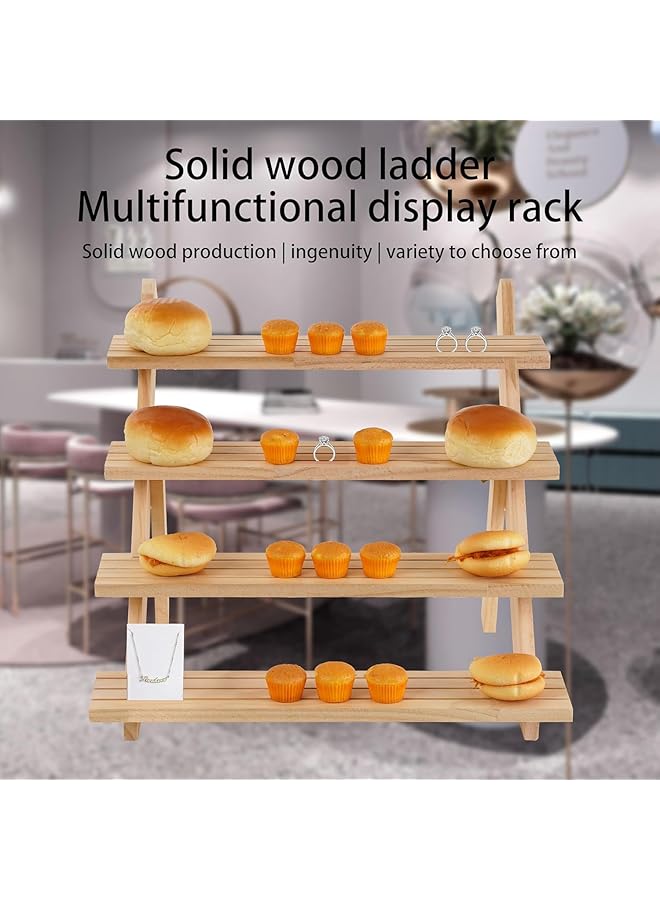 erorex 4 Tier Wooden Display Riser Step Perfume Organizer Versatile Display Stand Shelf For Fragrance Skincare Figurine Dessert Use For Vanity Tabletop Cabinet - Image 4