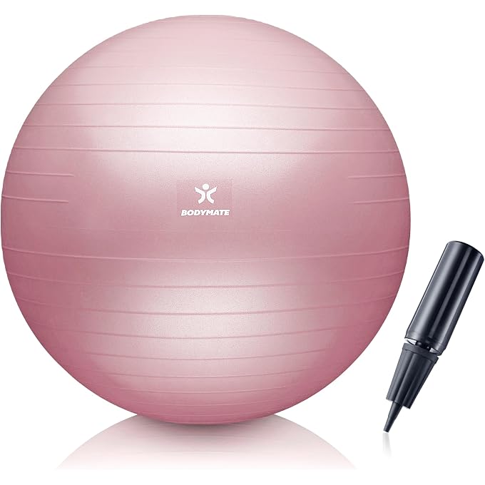 BODYMATE Gymnastikball Sitzball Trainingsball Mit Gratis E-Book Inkl. Luft-Pumpe, Ball Fr Fitness, Yoga, Gymnastik, Core Training, Fr Starken Rcken Als Bro-Stuhl - Image 4