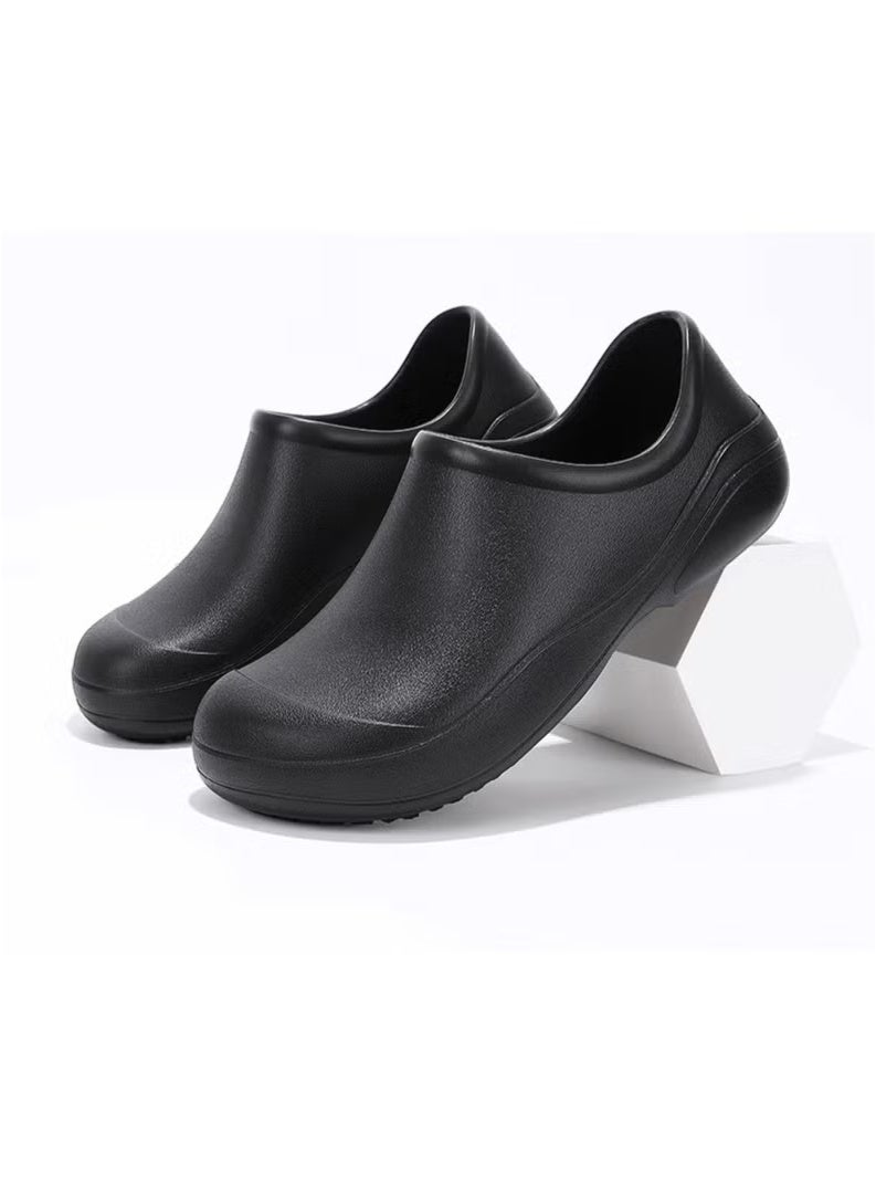 Surgical Shoes, Closed Sole Breathable Shoes for Men and Women, Protective Shoes with Vents for Doctors, Nurses, and Laboratory Workers, Non-Slip Sandals (Black).  - Image 3