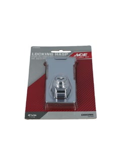 ACE Simple and Elegant Keyed Hasp Lock Chrome 7.5 X 3.8 X 1.3 Inch 01-3715-102  - Image 2