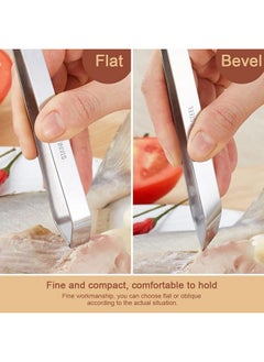 SelfTek SelfTek 5Pack Fish Bone Tweezers Set Stainless Steel Cooking Tweezers Precision Tongs Serrated Tips, Flat and Slant Fish Bone Pliers for Cooking Sea Food Styling Utensils Medical Beauty  - Image 5