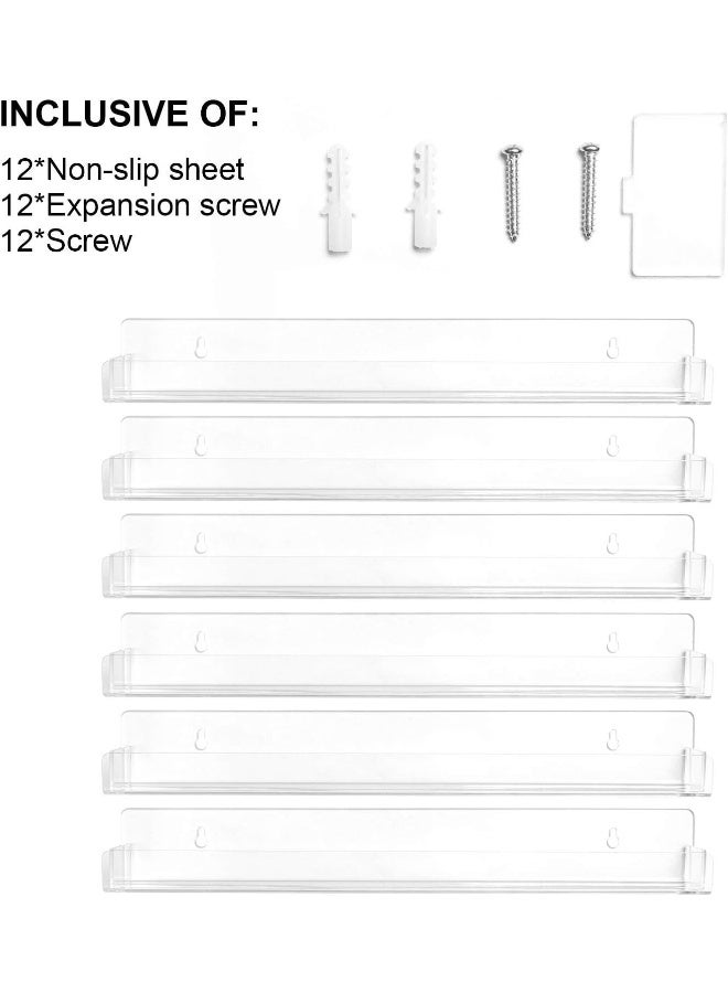 TPGP 6 Tiers Acrylic Nail Polish Organiser Shelf Wall Mount Storage Display Stand Rack For Nail Polish Essential Cosmetic/Makeup Storage Perfume Holder Up to 90 Bottles - Image 5