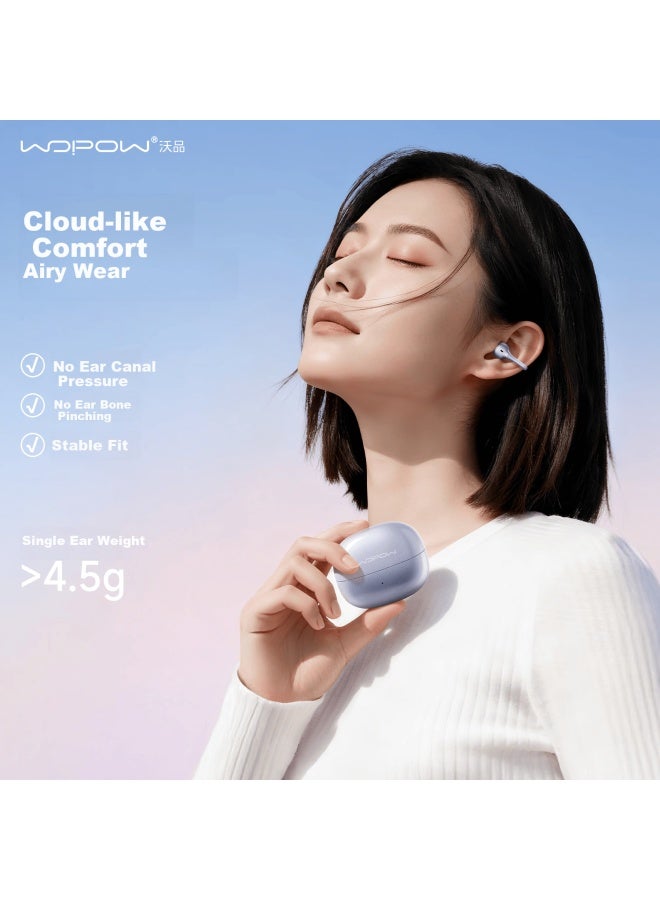 Wopow Ows28 Lingxing Bluetooth 6.0 Clip-on Open-ear Noise-cancelling Sports Running Earphones Pink - Image 1
