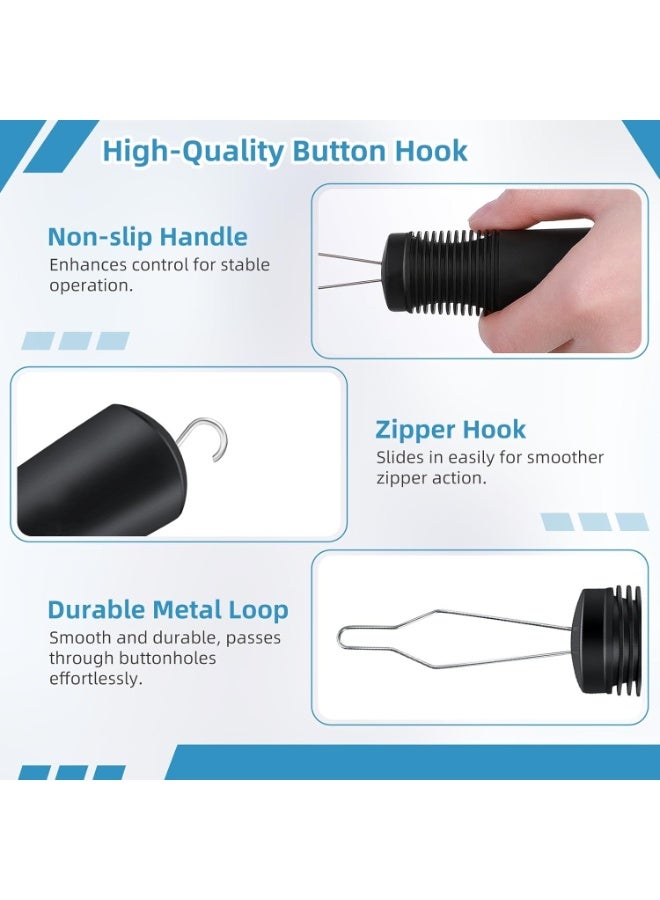 Button Hook and Zipper Pull One Hand Buttons aids Button Assist Device - Image 5
