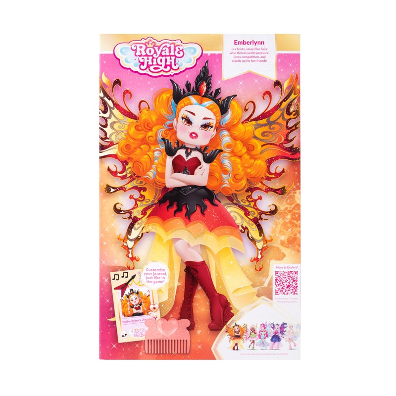 Royale High 9  Fashion Doll - Emberlynn The Fire Fairy  Series 2 - Fairy Journal  Comb  and Virtual Item Code Included - Ages 5+ - Image 3