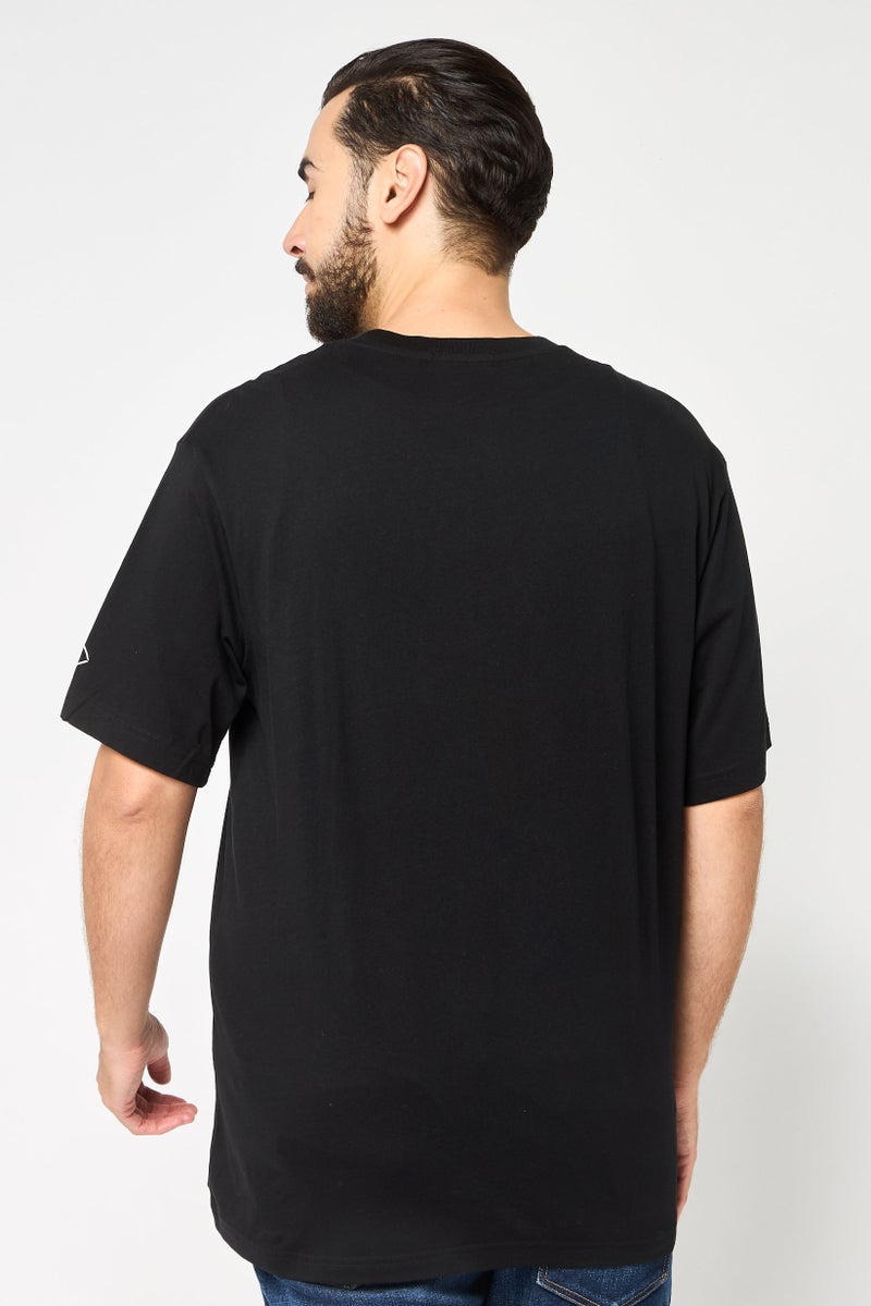 Replay Men Crew Neck Short Sleeve Graphic Print T-Shirt, Black - Image 4