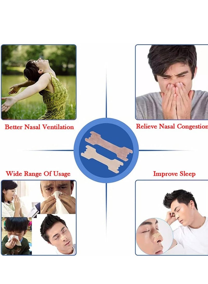 Anti Snore Nasal Strips, Nose For Sinus Relief, Strip to Stop Snoring Breathe  Sleeping Non-woven Stick Large Disposable Right for Men and Women,100PCS - Image 4