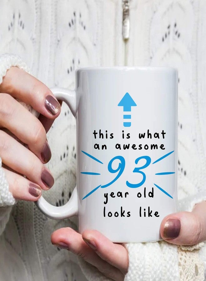 LXQM 93 Birthday Gifts for Men - This is What an Awesome 93 Year Old Looks Like - 11 oz Coffee Mug 93rd Birthday Mug 93rd Gift Ideas to You, Him, Husband, Grandpa, Dad, Son, Brother, Friend, Boss - Image 4