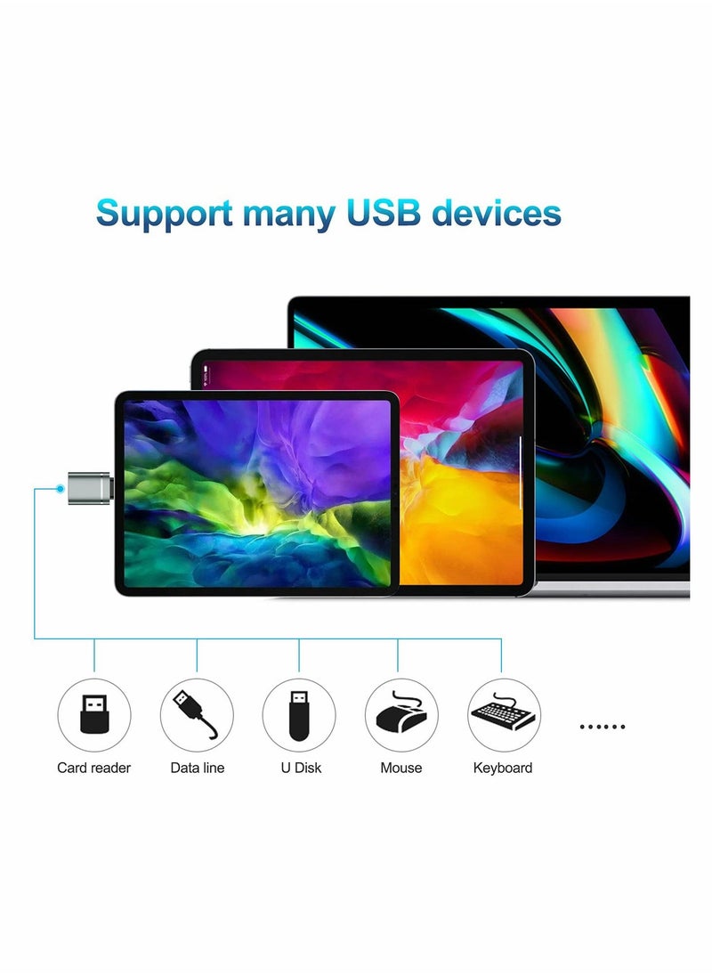 KASTWAVE - USB C to USB Adapter 3-Pack USB C Male to USB 3.0 Female Adapter  Compatible with iMac 2021, iPad Pro 2021, MacBook Pro 2020 , MacBook Air 2020 and Other Type C or Thunderbolt 3 Devices Gray - Image 1