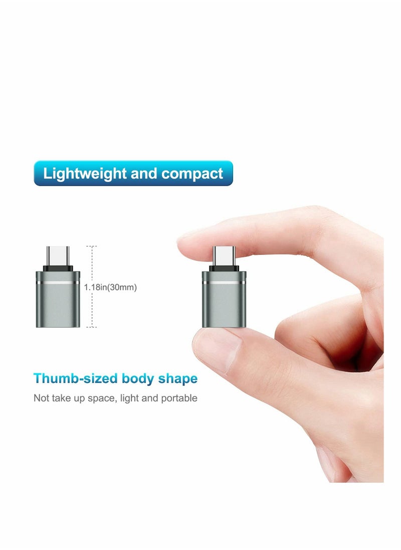 KASTWAVE - USB C to USB Adapter 3-Pack USB C Male to USB 3.0 Female Adapter  Compatible with iMac 2021, iPad Pro 2021, MacBook Pro 2020 , MacBook Air 2020 and Other Type C or Thunderbolt 3 Devices Gray - Image 1
